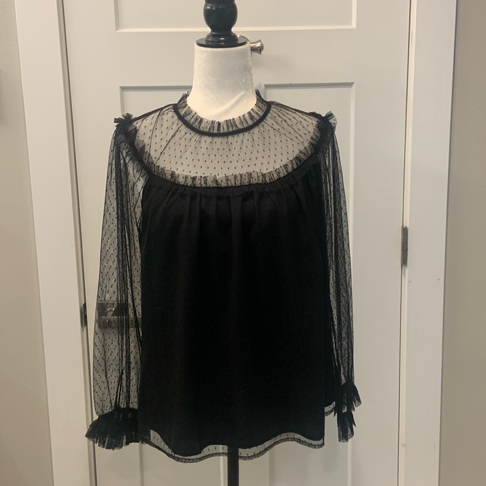 JCrew,  Long sleeve Lace Blouse size Small